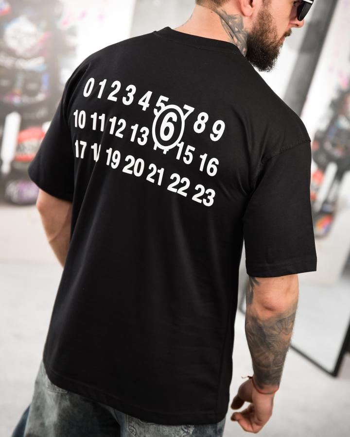Футболка oversize maison margiela чорна ТР6884 - фото 8