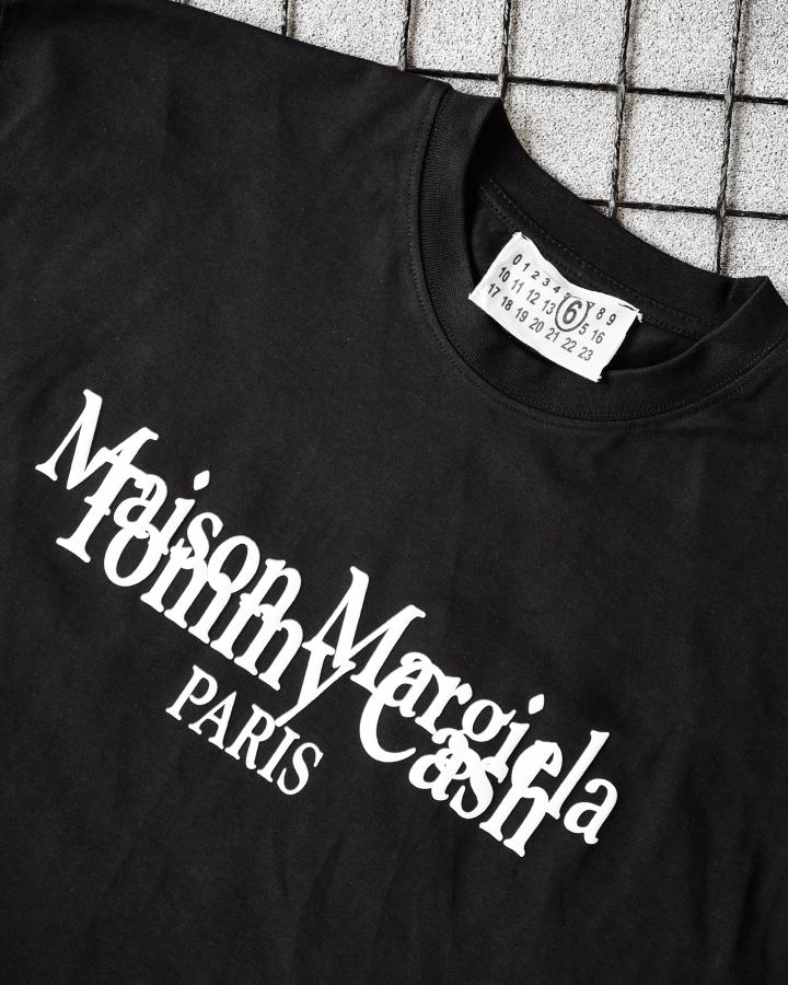 Футболка oversize maison margiela чорна ТР6884 - фото 10