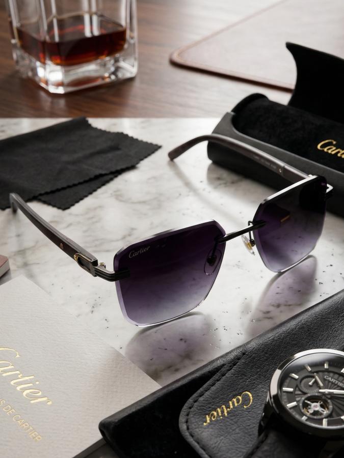 Чоловічі Сонцезахисні окуляри Cartier black ТР6901