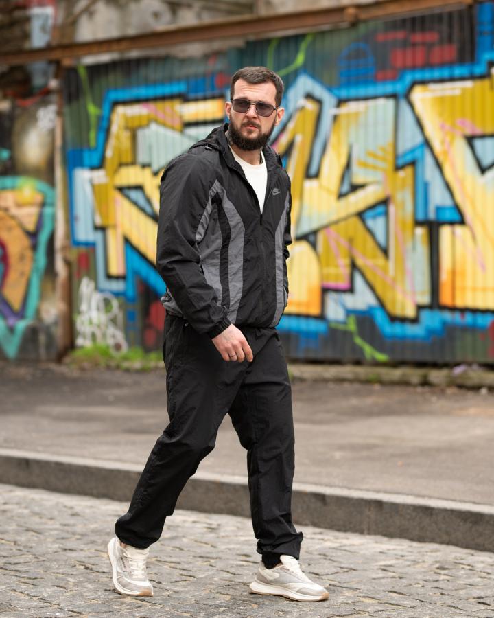 Спортивний костюм RETRO nk black ТР6947 - фото 2