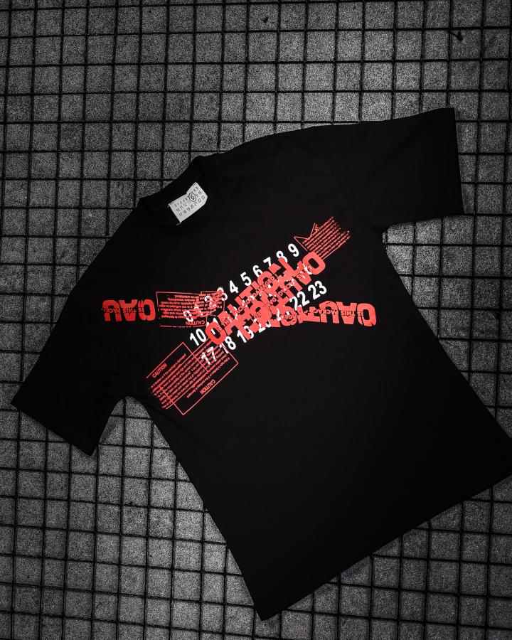 Футболка oversize maison margiela N.6 black ТР6883