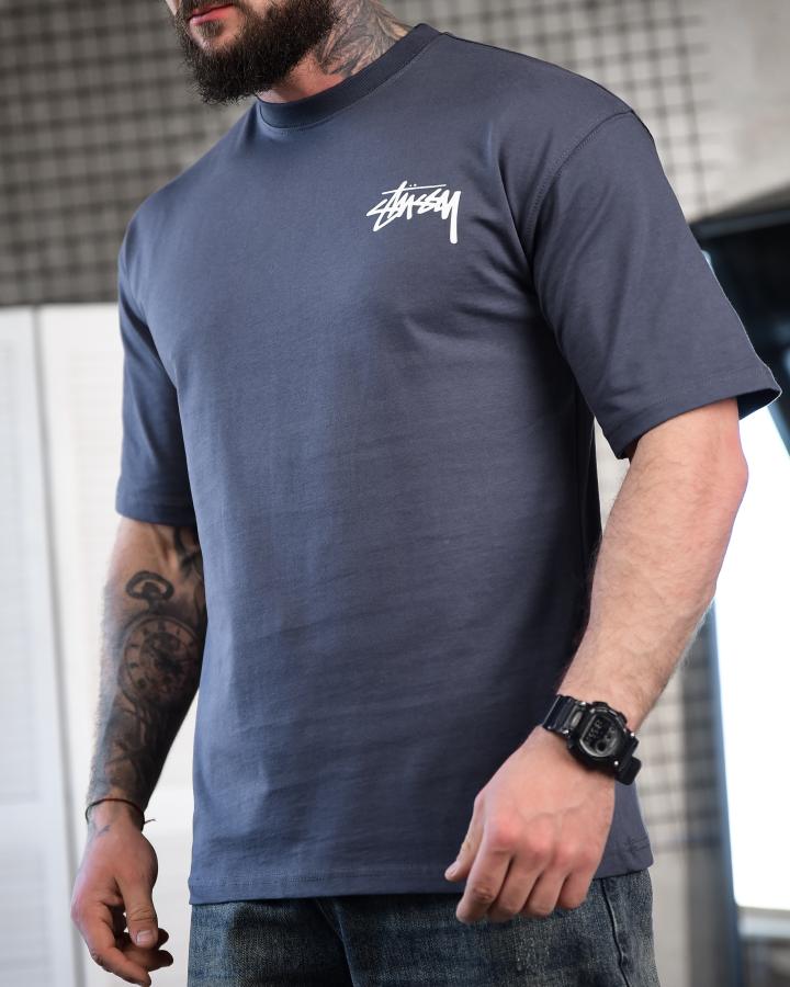 Футболка оверсайз STUSSY Graffiti sea ТР6880 - фото 2