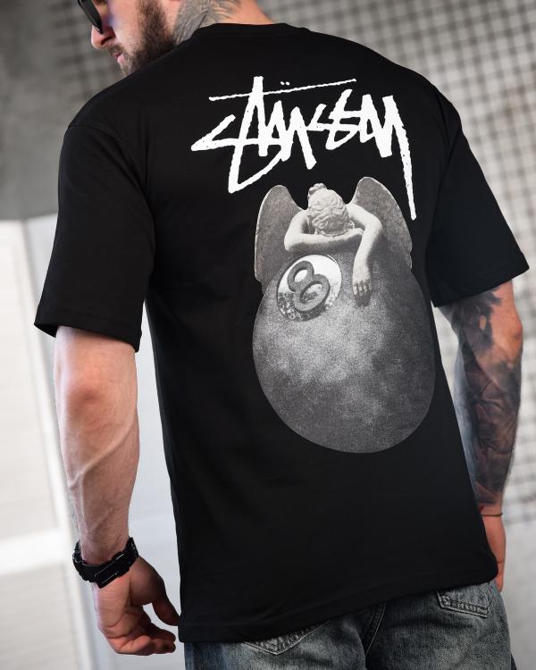 Футболка oversize stussy  N.8 black ТР6878 - 5