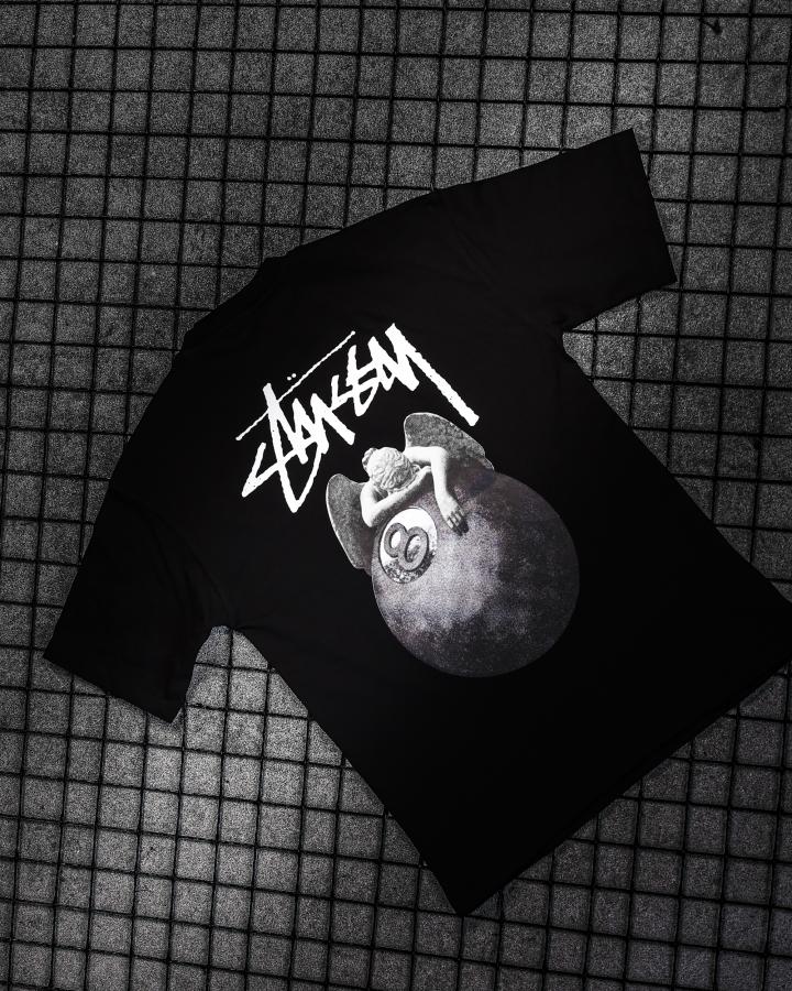 Футболка oversize stussy N.8 black ТР6878 - фото 5