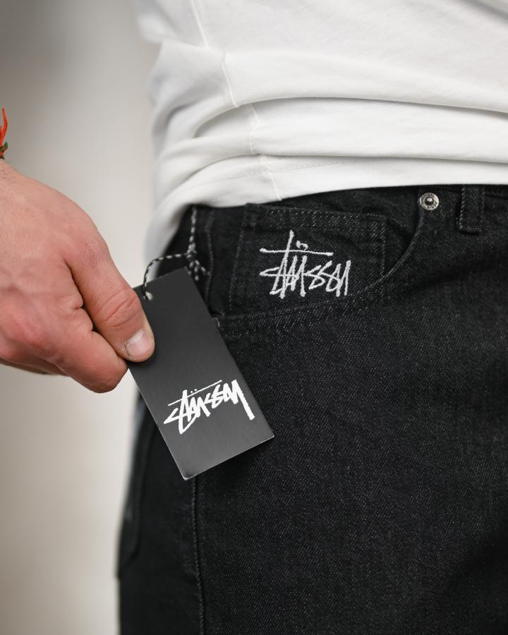 Джинси баггі stussy terecs чорні ТР6856 - фото 6