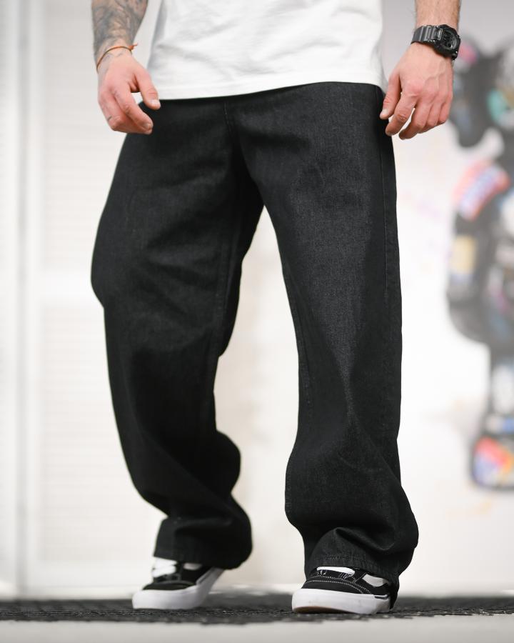Джинси баггі stussy terecs чорні ТР6856