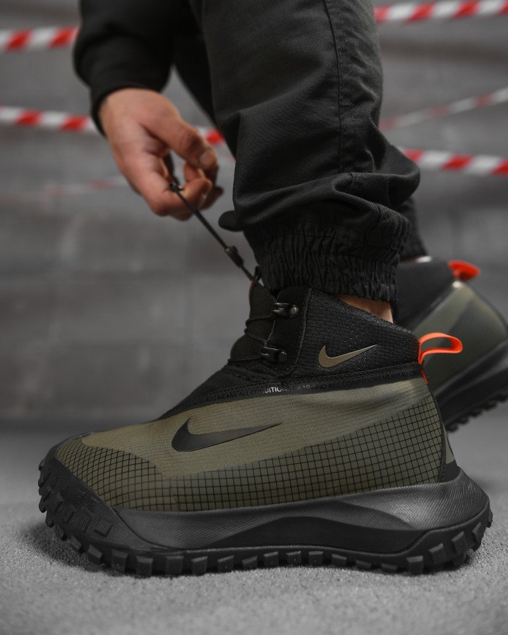 Зимові чоловічі термо кросівки Goretex хакі ВТ4754 - фото 3