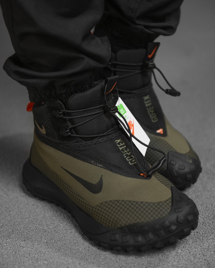 Зимові чоловічі термо кросівки Goretex хакі ВТ4754 - фото 4