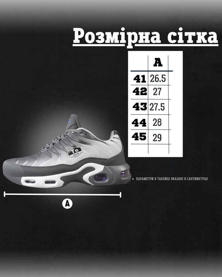 Чоловічі кросівки Tnrun grey НП5016 - фото 7