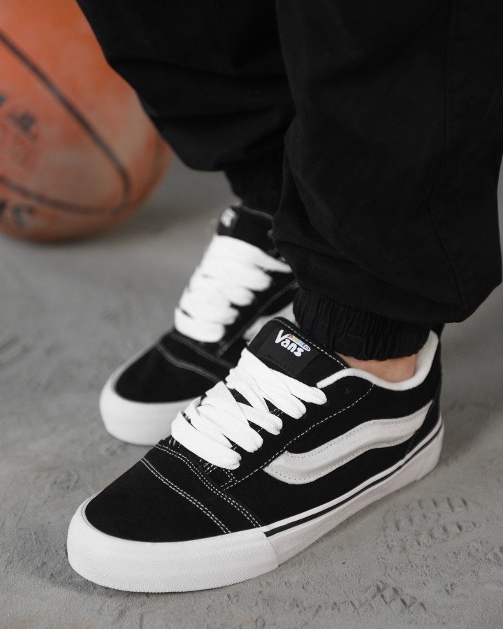 Чоловічі кросівки vans black /white НП5023 - фото 2