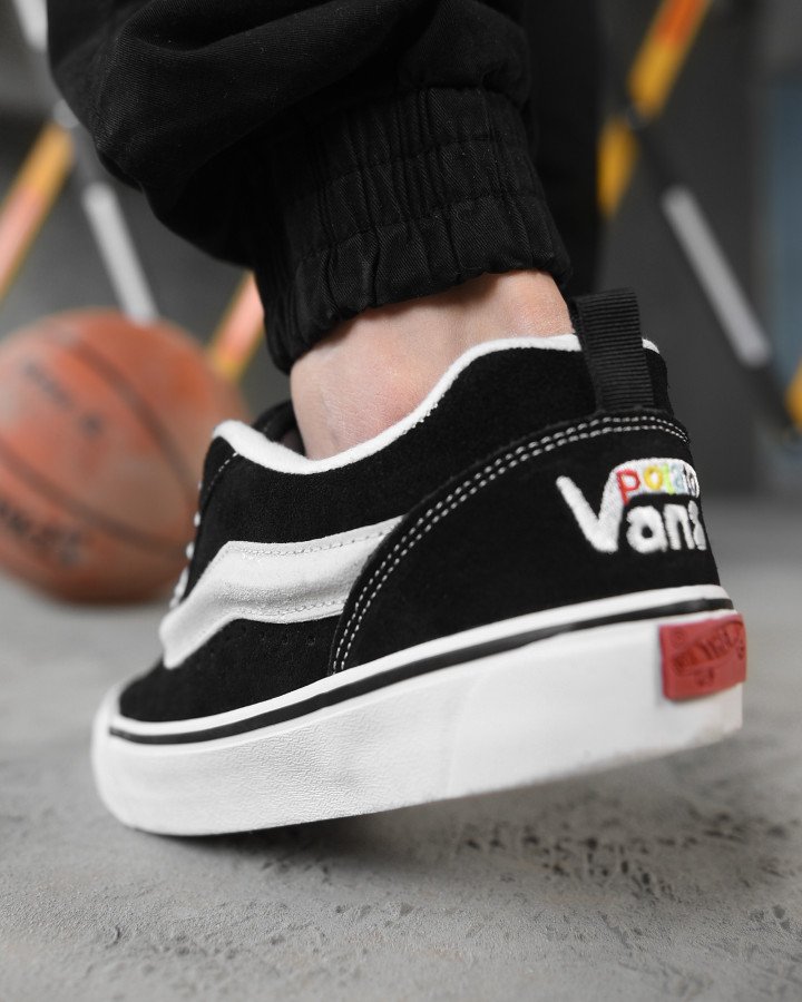 Чоловічі кросівки vans black /white НП5023 - фото 4