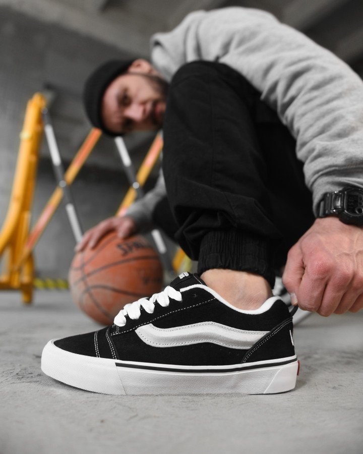 Чоловічі кросівки vans black /white НП5023 - фото 6