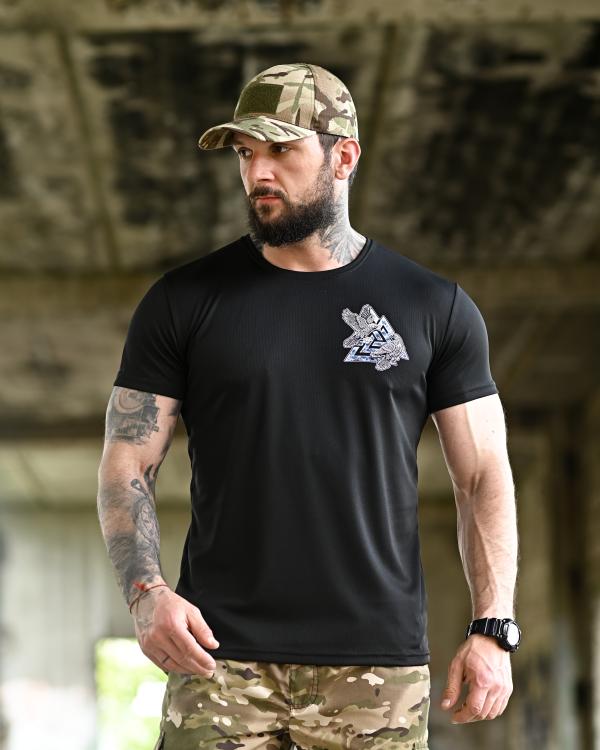 Тактична футболка SELION руни black ТР6949 - 3