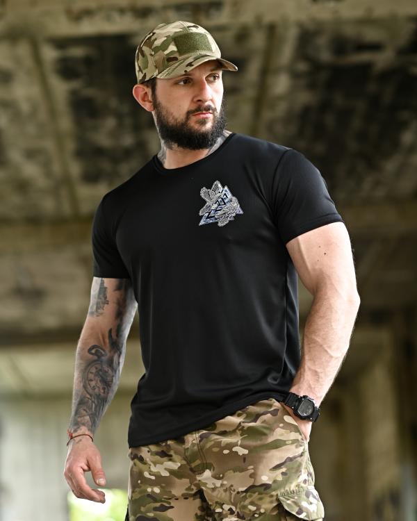 Тактична футболка SELION руни black ТР6949 - 4