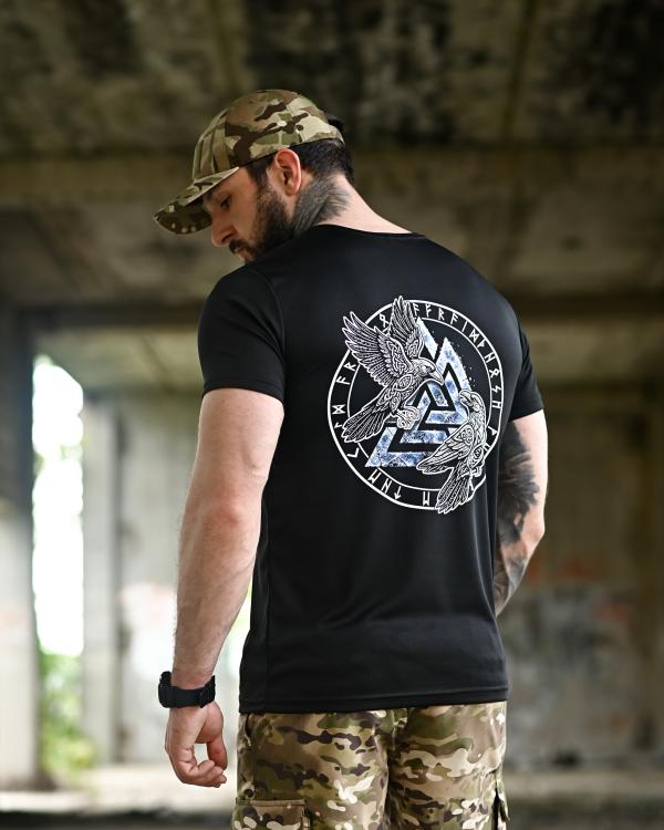 Тактична футболка SELION руни black ТР6949 - 5