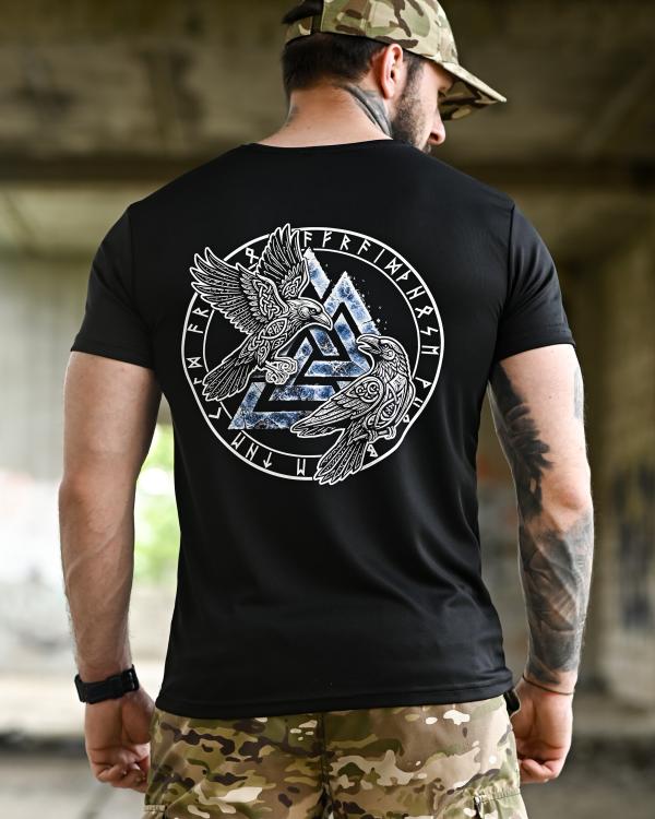 Тактична футболка SELION руни black ТР6949 - 6