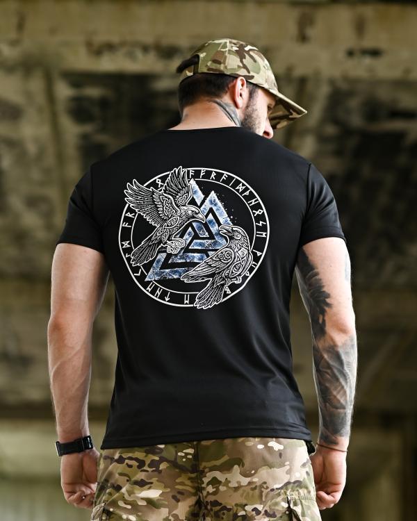 Тактична футболка SELION руни black ТР6949 - 7