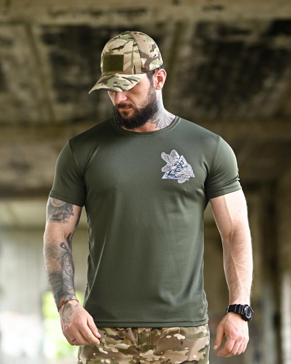 Tactical t-shirt SELION runes oliva TR6948 - 3