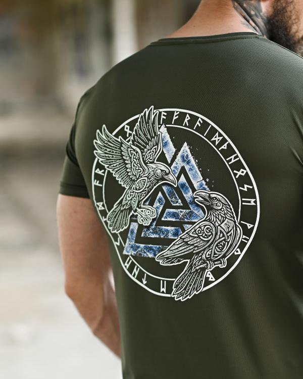 Tactical t-shirt SELION runes oliva TR6948 - 8
