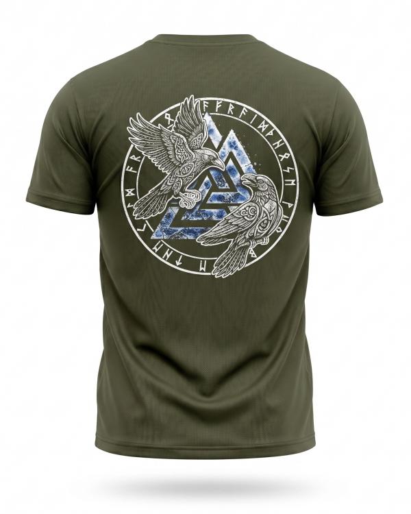 Tactical t-shirt SELION runes oliva TR6948 - 1