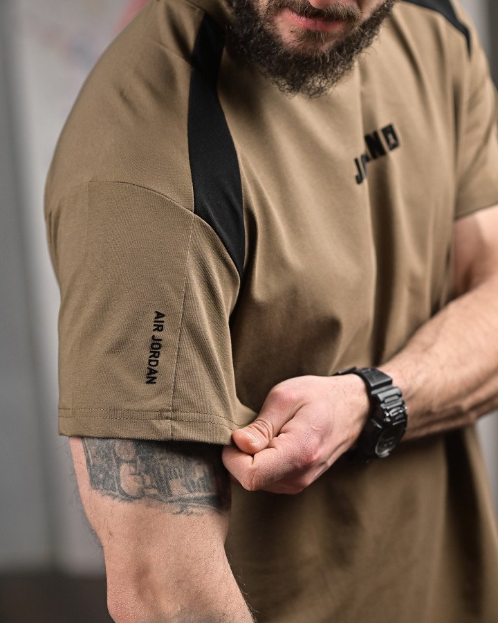 Футболка Jordan dry-fit коричнева 4 ДЛ6483 - фото 4