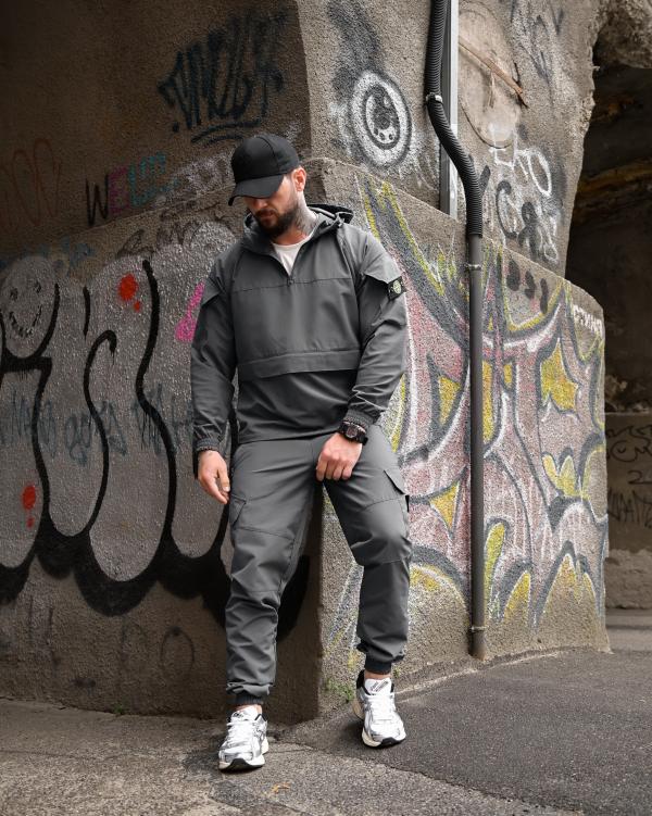Спортивний костюм анорак Si KLAN grey ВТ4663 - 5