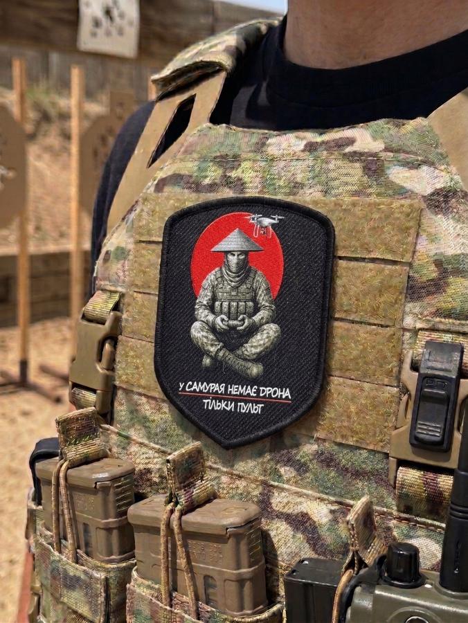 Шеврон патч самурай на липучці Velcro шеврон на одяг нашивка на липучці патч Velcro