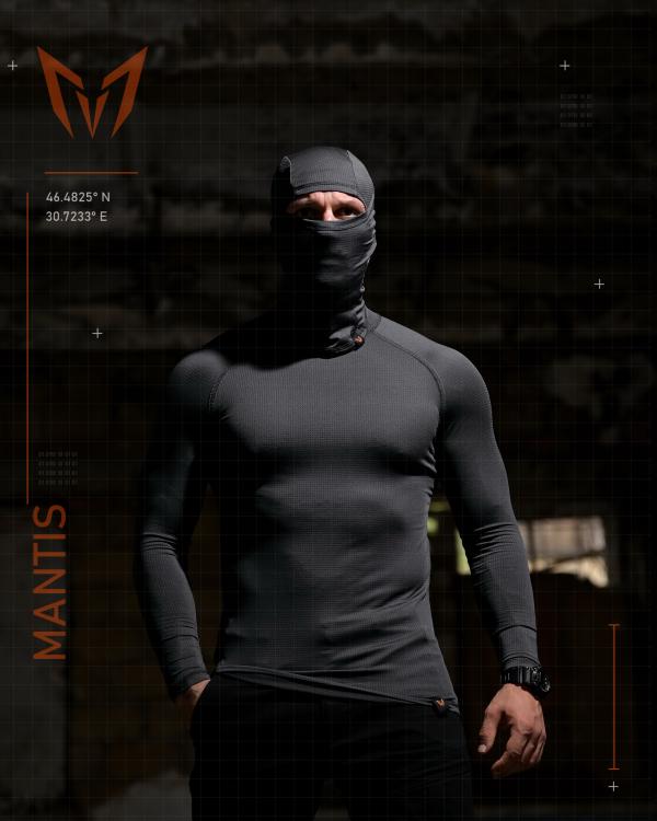 Тактичний лонгслів з балаклавою MANTIS® Phantom LS Combat Shirt - Wolf Grey - 3
