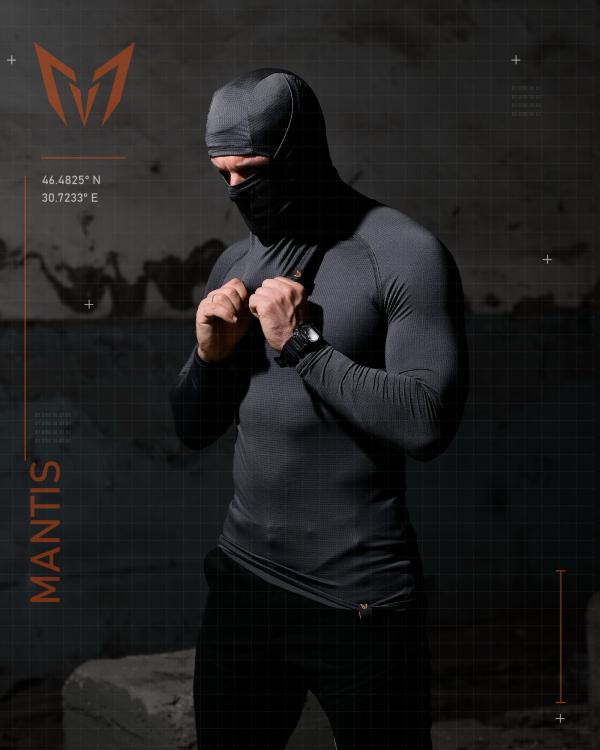 Тактичний лонгслів з балаклавою MANTIS® Phantom LS Combat Shirt - Wolf Grey - 5