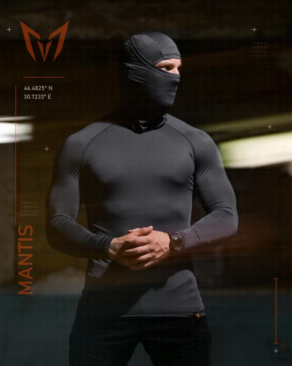 Тактичний лонгслів з балаклавою MANTIS® Phantom LS Combat Shirt - Wolf Grey - 1