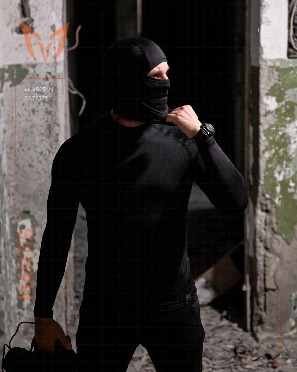 Тактичний лонгслів з балаклавою MANTIS® Phantom LS Combat Shirt - Black - 8