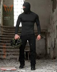 Тактичний лонгслів з балаклавою MANTIS® Phantom LS Combat Shirt - Black
