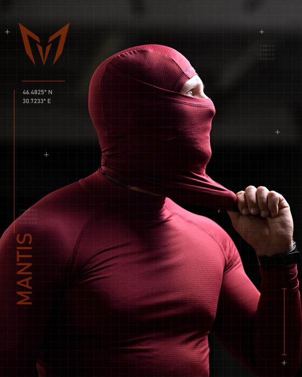 Тактичний лонгслів з балаклавою MANTIS® Phantom LS Combat Shirt - Maroon - 8