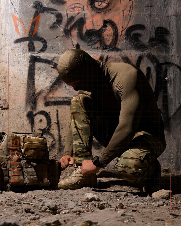 Тактичний лонгслів з балаклавою MANTIS® Phantom LS Combat Shirt - Olive - 3