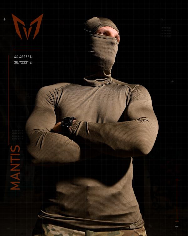 Тактичний лонгслів з балаклавою MANTIS® Phantom LS Combat Shirt - Olive - 5