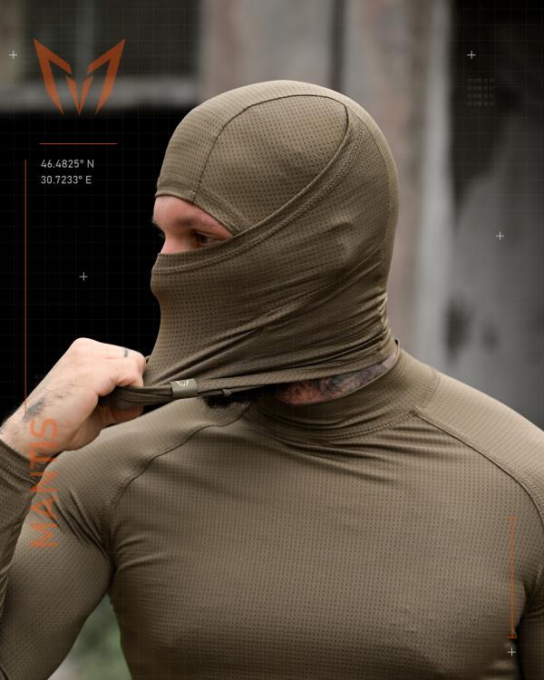 Тактичний лонгслів з балаклавою MANTIS® Phantom LS Combat Shirt - Olive - 8