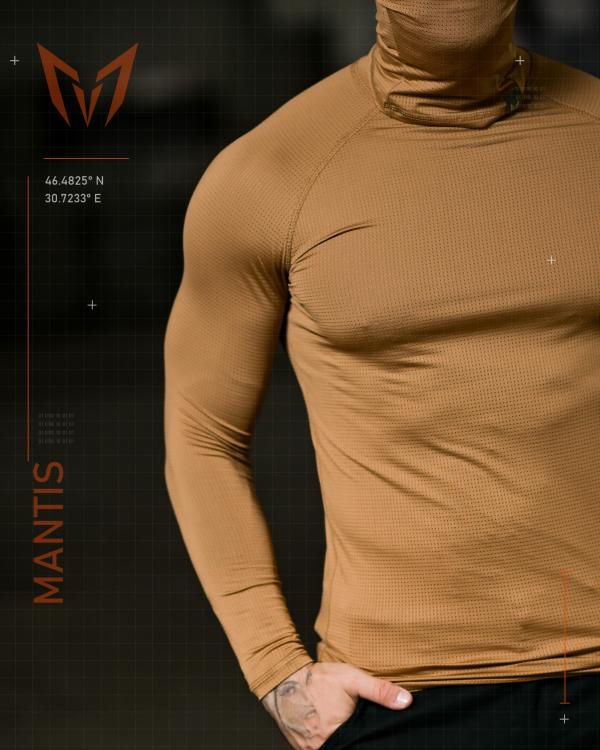 Тактичний лонгслів з балаклавою MANTIS® Phantom LS Combat Shirt - Coyote - 10