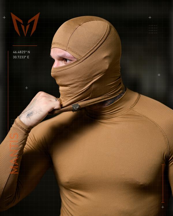 Тактичний лонгслів з балаклавою MANTIS® Phantom LS Combat Shirt - Coyote - 11