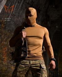 Тактичний лонгслів з балаклавою MANTIS® Phantom LS Combat Shirt - Coyote
