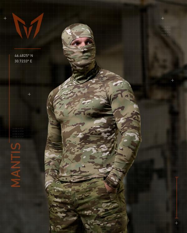 Тактичний лонгслів з балаклавою MANTIS® Phantom LS Combat Shirt - Multicam - 6