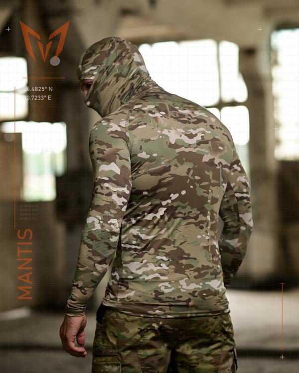 Тактичний лонгслів з балаклавою MANTIS® Phantom LS Combat Shirt - Multicam - 8