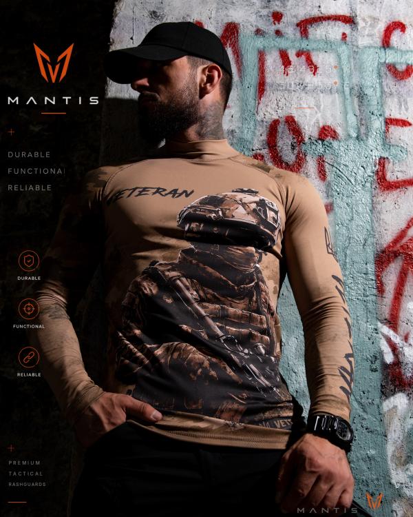 Тактичний рашгард MANTIS® Veteran LS — Coyote - 6