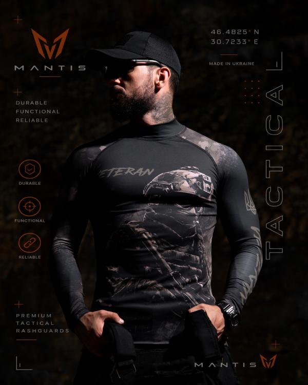 Тактичний рашгард MANTIS® Veteran LS — black - 3
