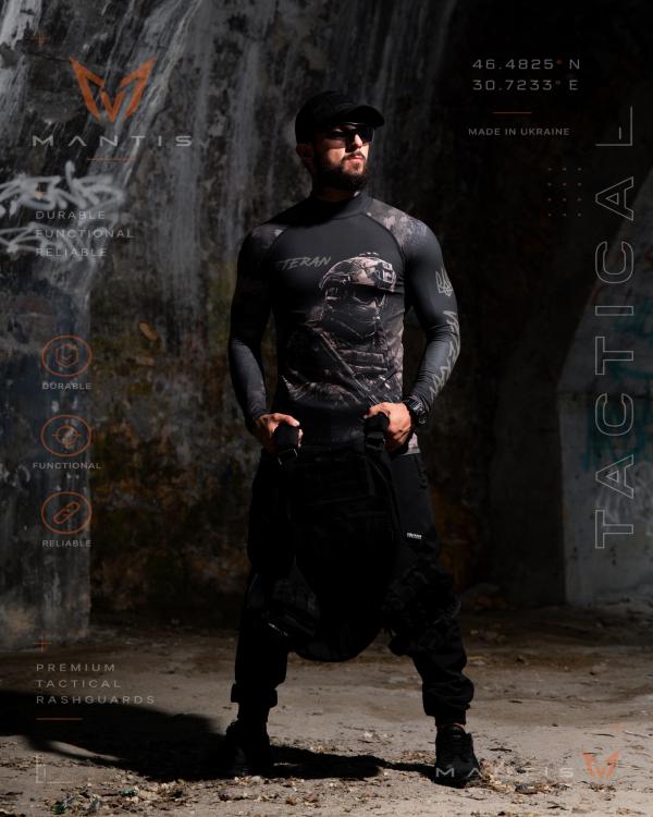 Тактичний рашгард MANTIS® Veteran LS — black - 7
