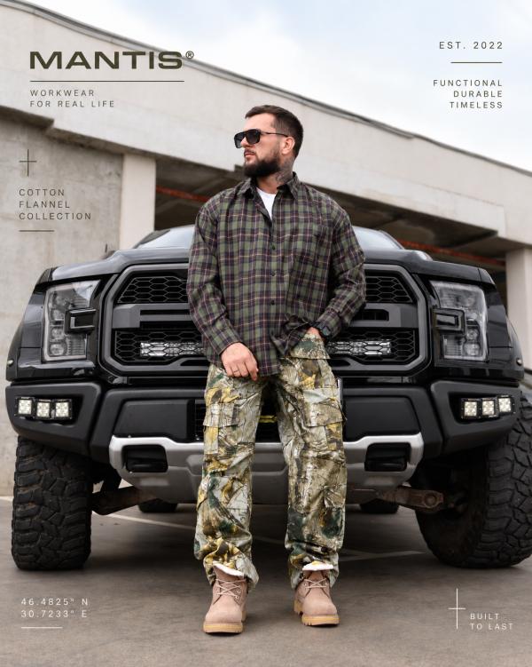Рубашка оверсайз MANTIS® WORKMAN SHIRT-Forest Plaid - 4