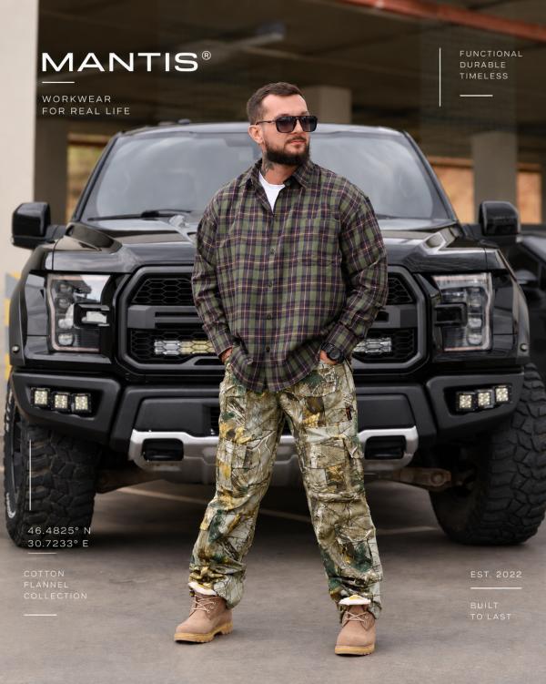 Рубашка оверсайз MANTIS® WORKMAN SHIRT-Forest Plaid - 6